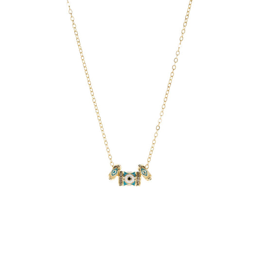 Evil eye rondelle necklace