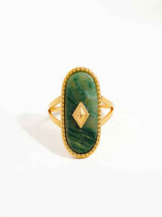 Lapis Lazuli Adjustable Statement Non-Tarnish Ring
