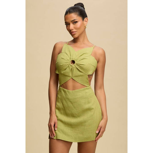 Floral Cutout Mini Dress