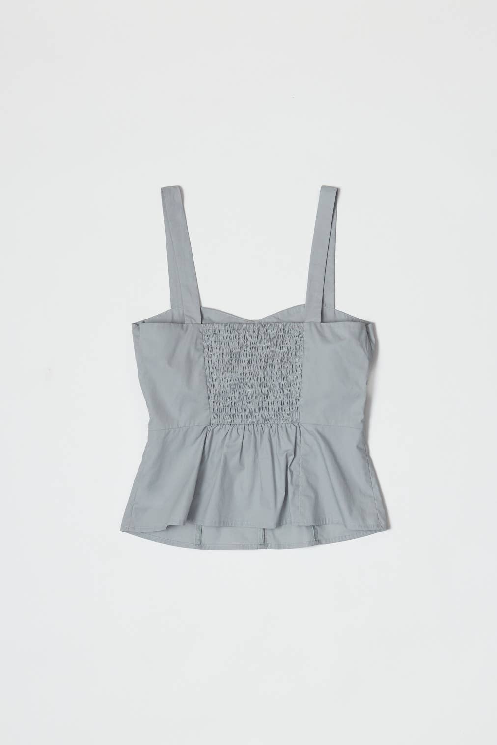 Poplin Bustier Square Neck Top