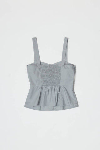 Poplin Bustier Square Neck Top - Verte Boutique