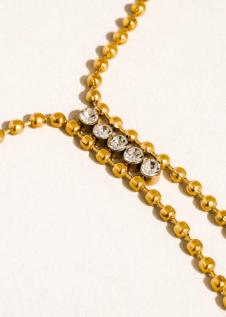 18K Gold Plated CZ Lariat Drop Necklace – Waterproof & Non - Tarnish - Verte Boutique