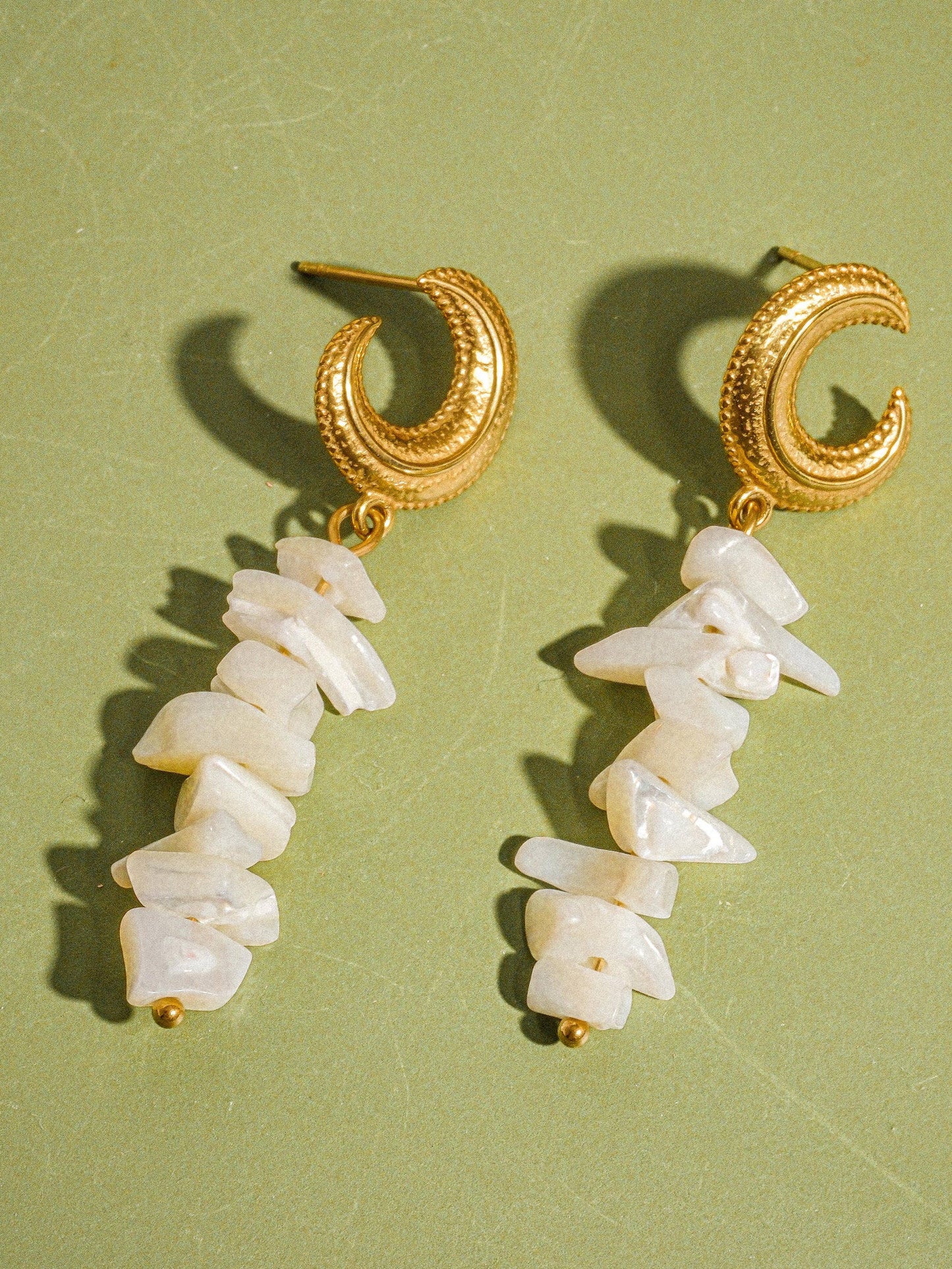 Moon and Shell Earring