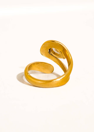 Gold Non - Tarnish Wrap CZ Ring - Verte Boutique