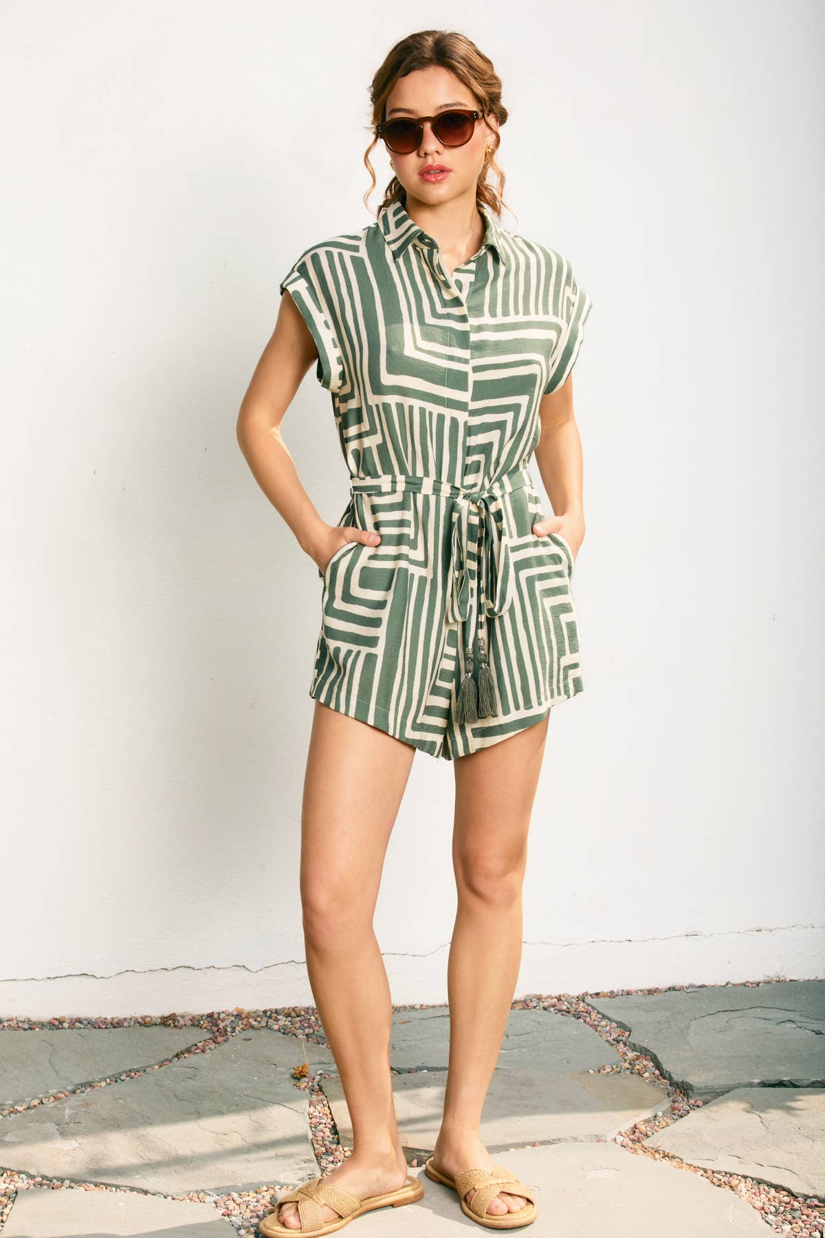Wander Button Down Romper