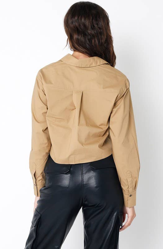 Crop Button Up Shirt