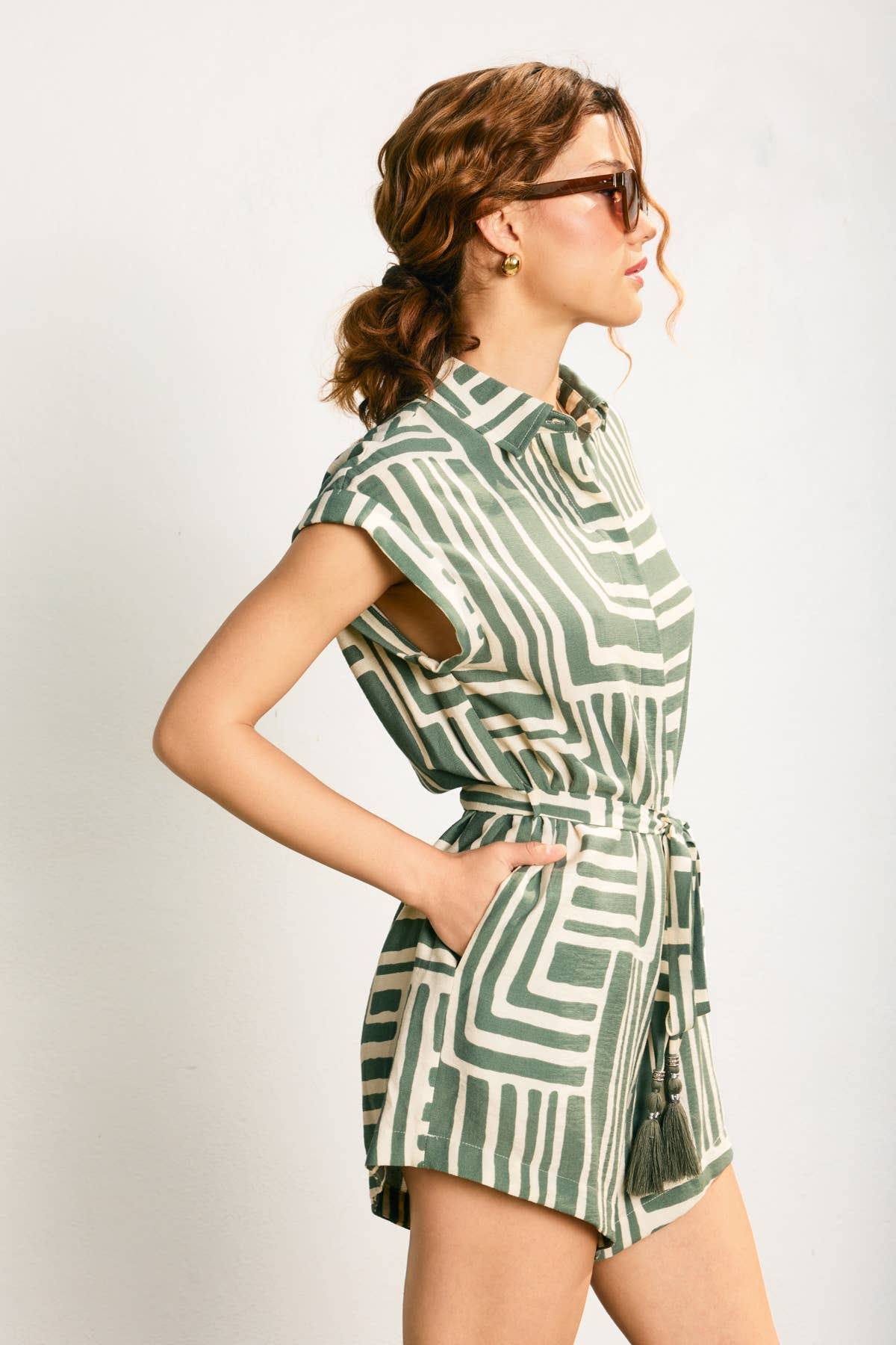 Wander Button Down Romper