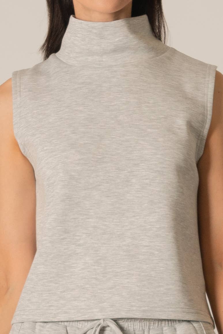 Butter Modal Mock Neck Sleeveless Top