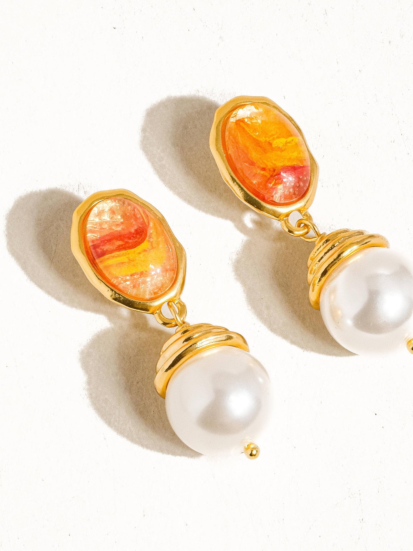 Stone & Pearl Earring