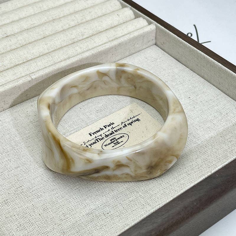 Irregular Acetate Wide Cuff Bracelet