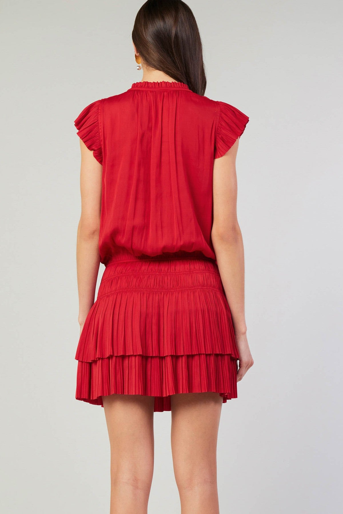 Pleated Mini Dress