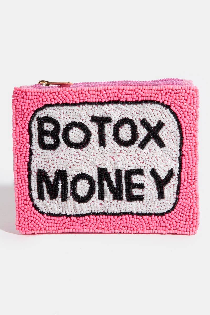 Seed Beaded Botox Money Coin Purse