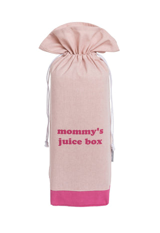 Canvas Pink Mommys Juice Wine Box Bag - Verte Boutique