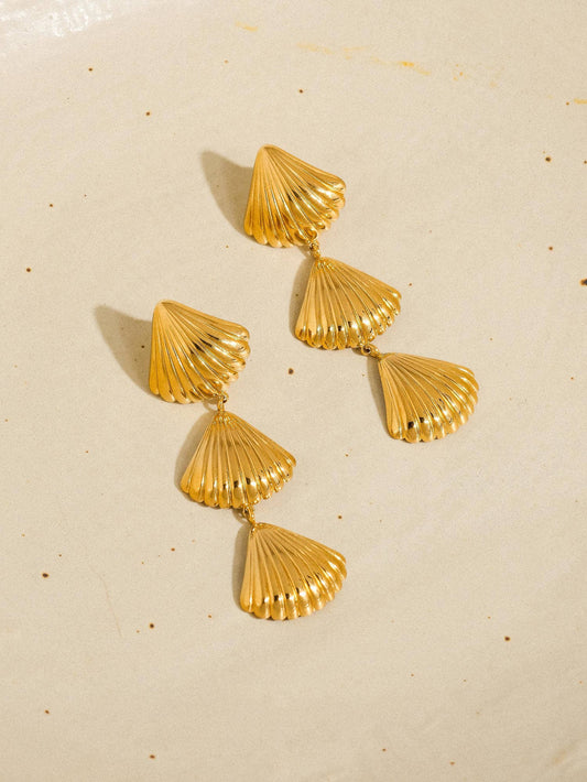 Layered Shell Drop Earring