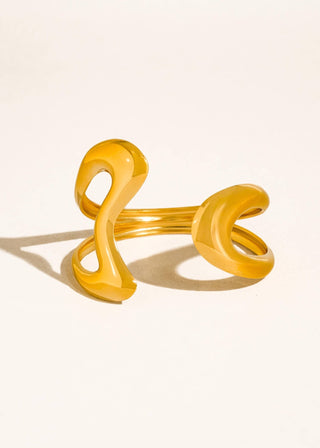 Hailen 18K Gold Abstract Cuff Bracelet | Waterproof & Non - Tarnish Statement Jewelry - Verte Boutique