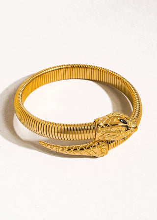 Gold Non - Tarnish Serpent Bangle - Verte Boutique