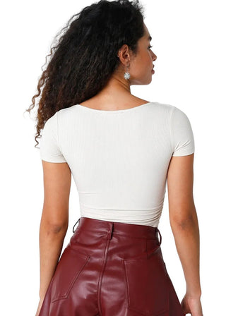 Square Neck Rib Top - Verte Boutique