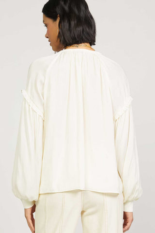 Long Sleeve Key Hole Blouse - Verte Boutique