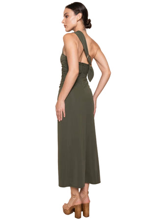 Olive One - Shoulder Open - Back Buckle Maxi Dress - Verte Boutique