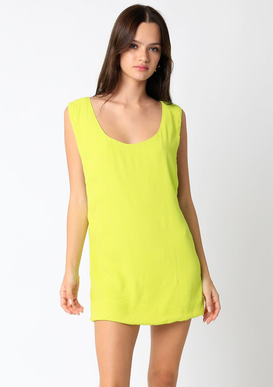 Deep V Back Mini Dress