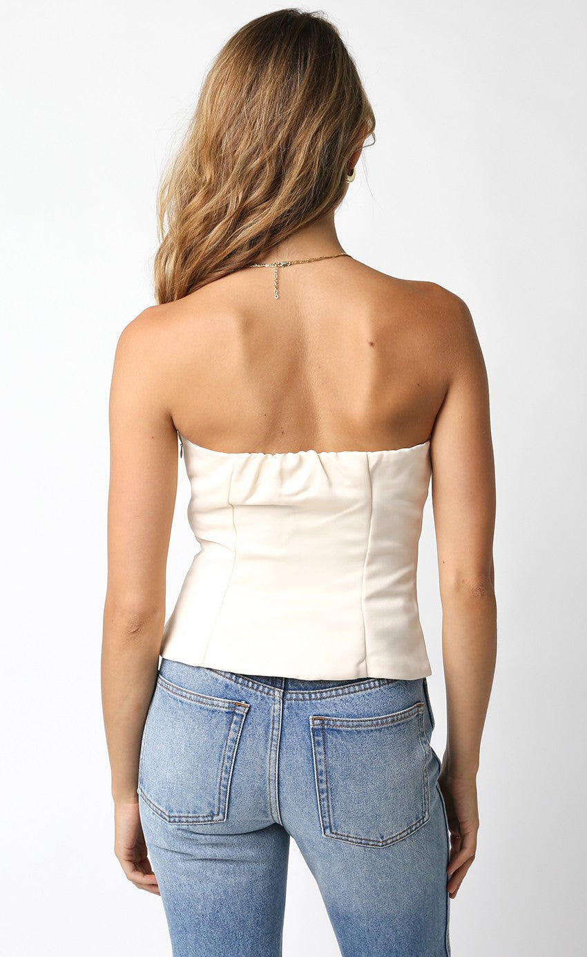 Button Front Tube Top