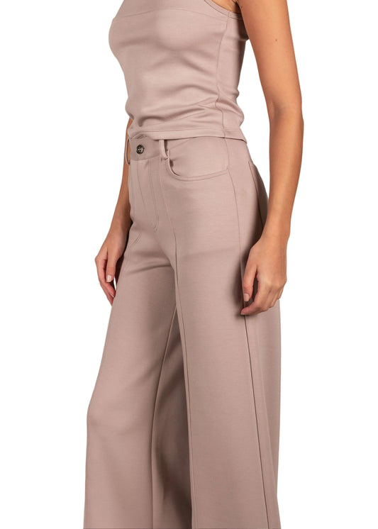 Butter Modal Pleated Wide Leg Trousers