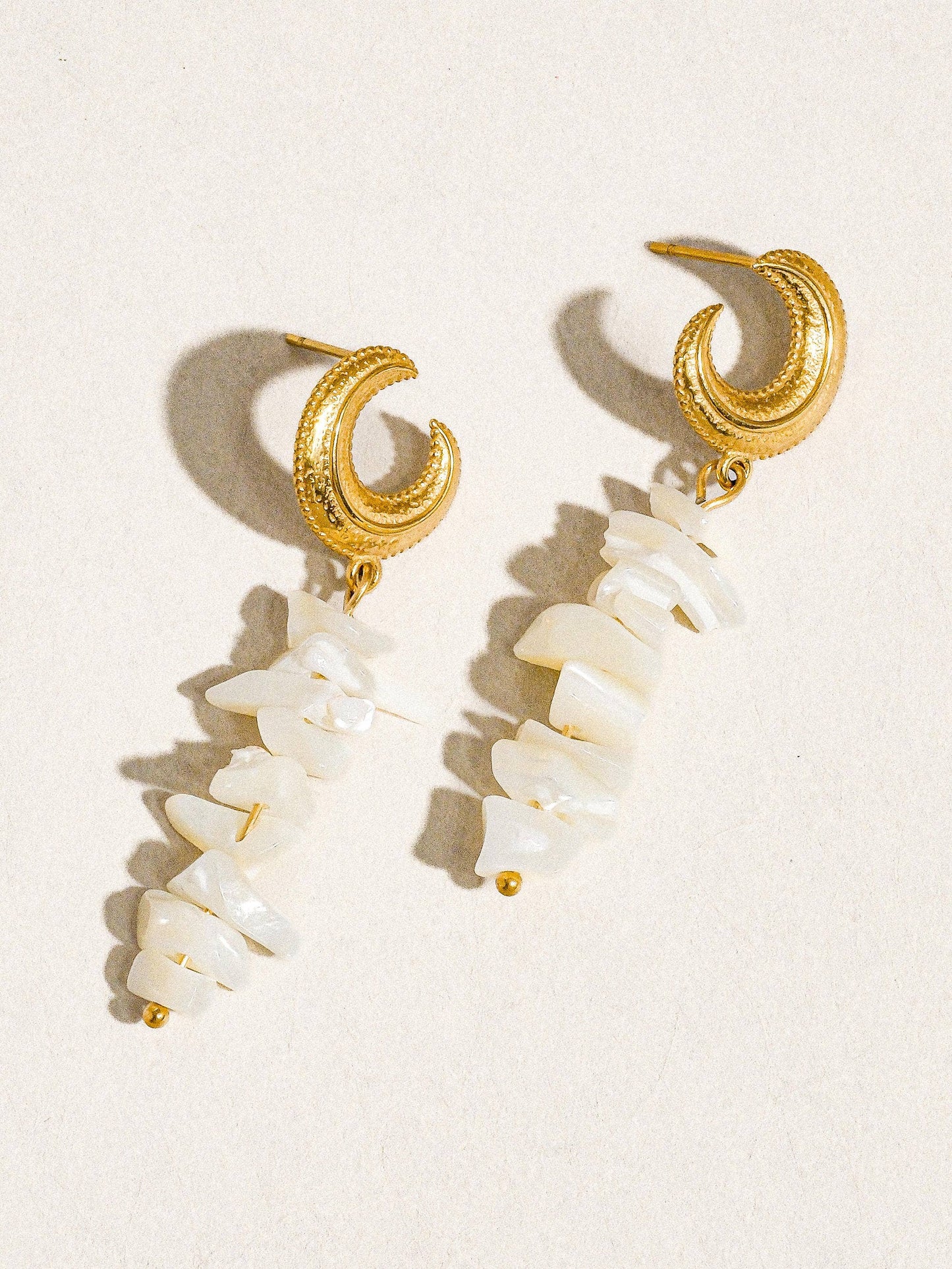 Moon and Shell Earring