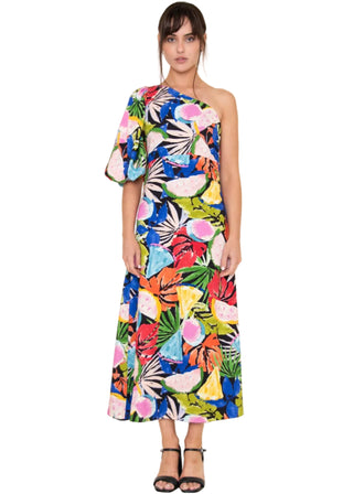 Tropical One Shoulder Maxi Dress - Verte Boutique