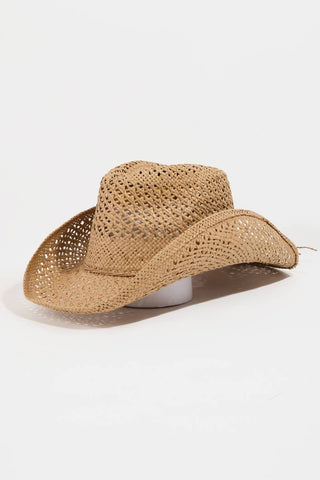 Straw Braid String Western Cowboy Hat - Verte Boutique