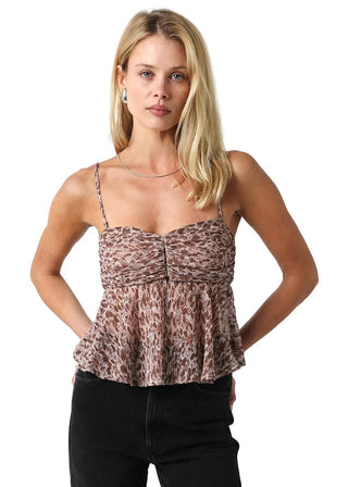 Abstract Leopard Flounce Tube Top - Verte Boutique
