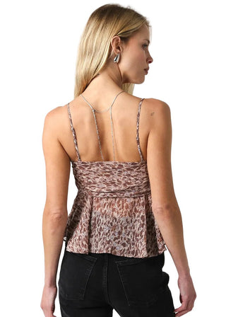 Abstract Leopard Flounce Tube Top - Verte Boutique