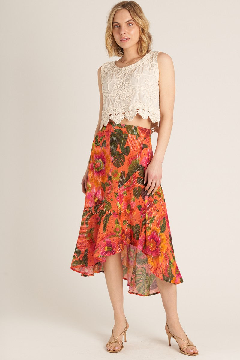 Tropical Midi Skirt