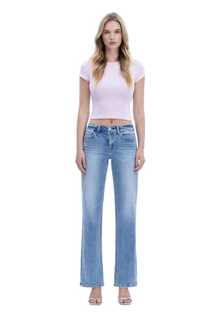 Mid Rise Slim Wide Jeans - Verte Boutique