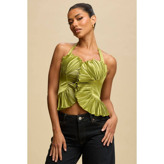Pleated Halter Top