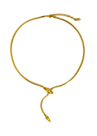 Serpent Y Lariat Necklace - Verte Boutique