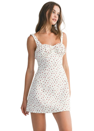 Sweetheart Ditsy Floral Mini Dress - Verte Boutique
