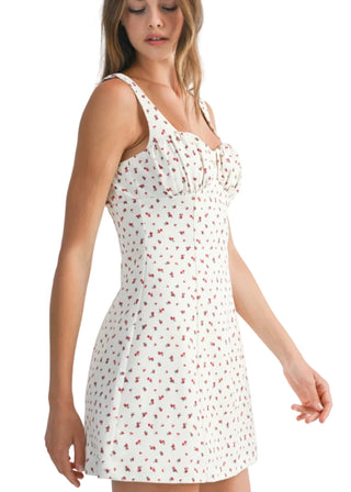 Sweetheart Ditsy Floral Mini Dress - Verte Boutique