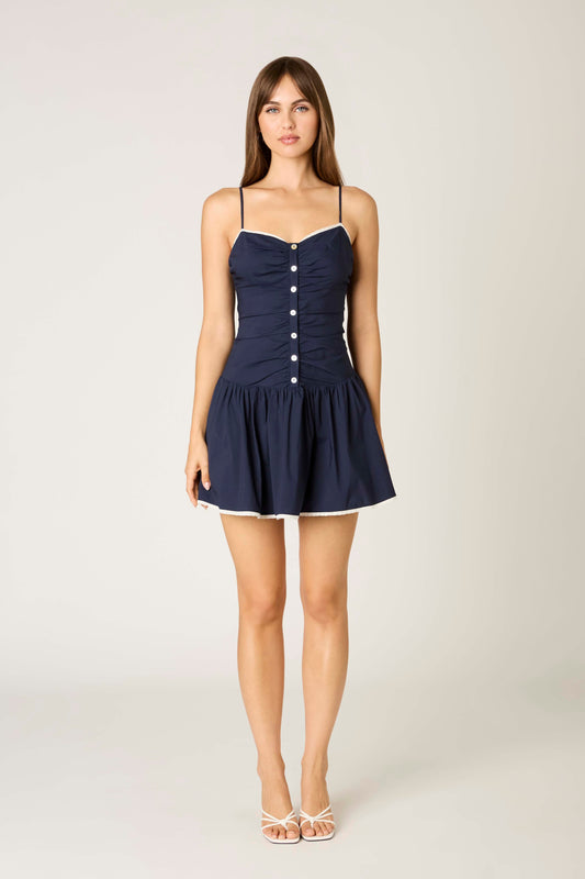 Button Front Mini Dress