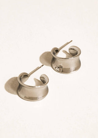 Wide Dome Hoop Earrings - Verte Boutique
