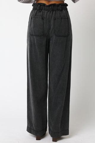 Drawstring High Waisted Pant - Verte Boutique