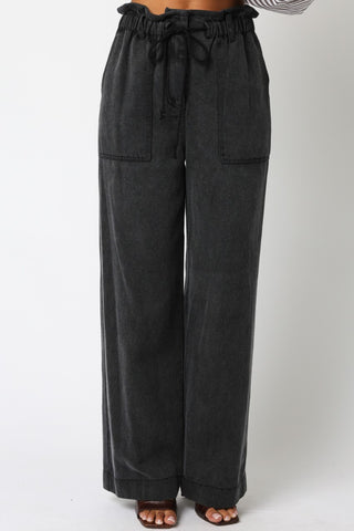 Drawstring High Waisted Pant - Verte Boutique