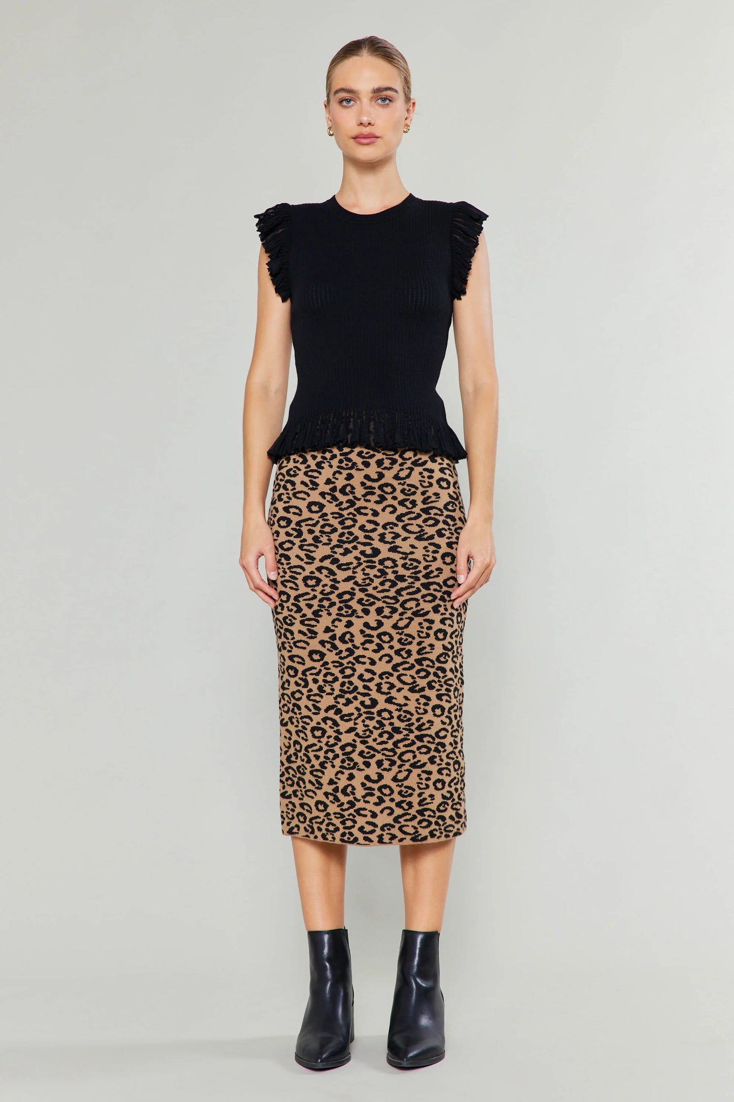 Leopard Midi Skirt