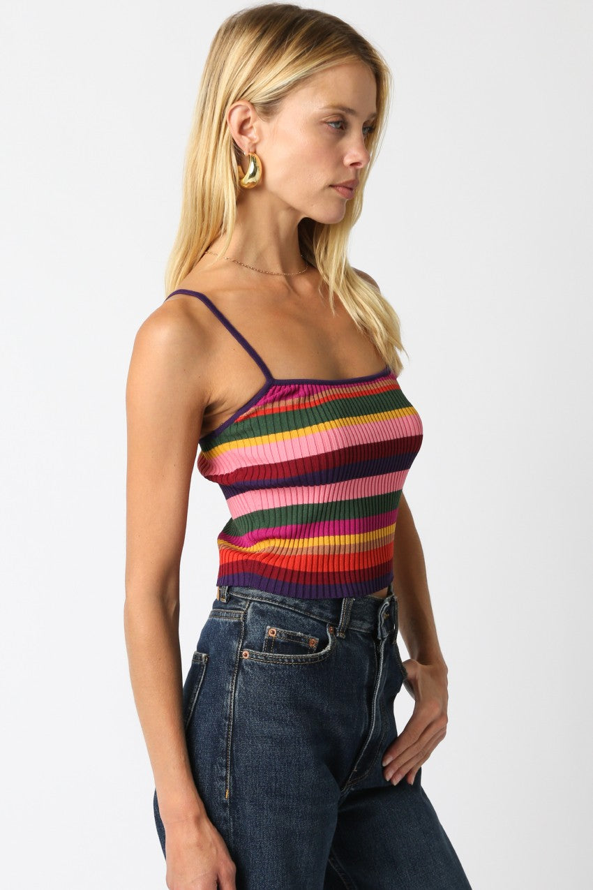 Wide Rib Rugby Stripe Tank