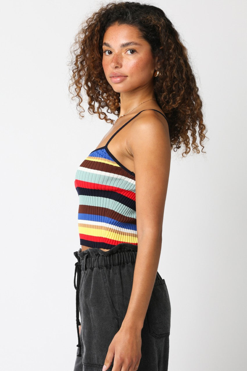Wide Rib Rugby Stripe Tank