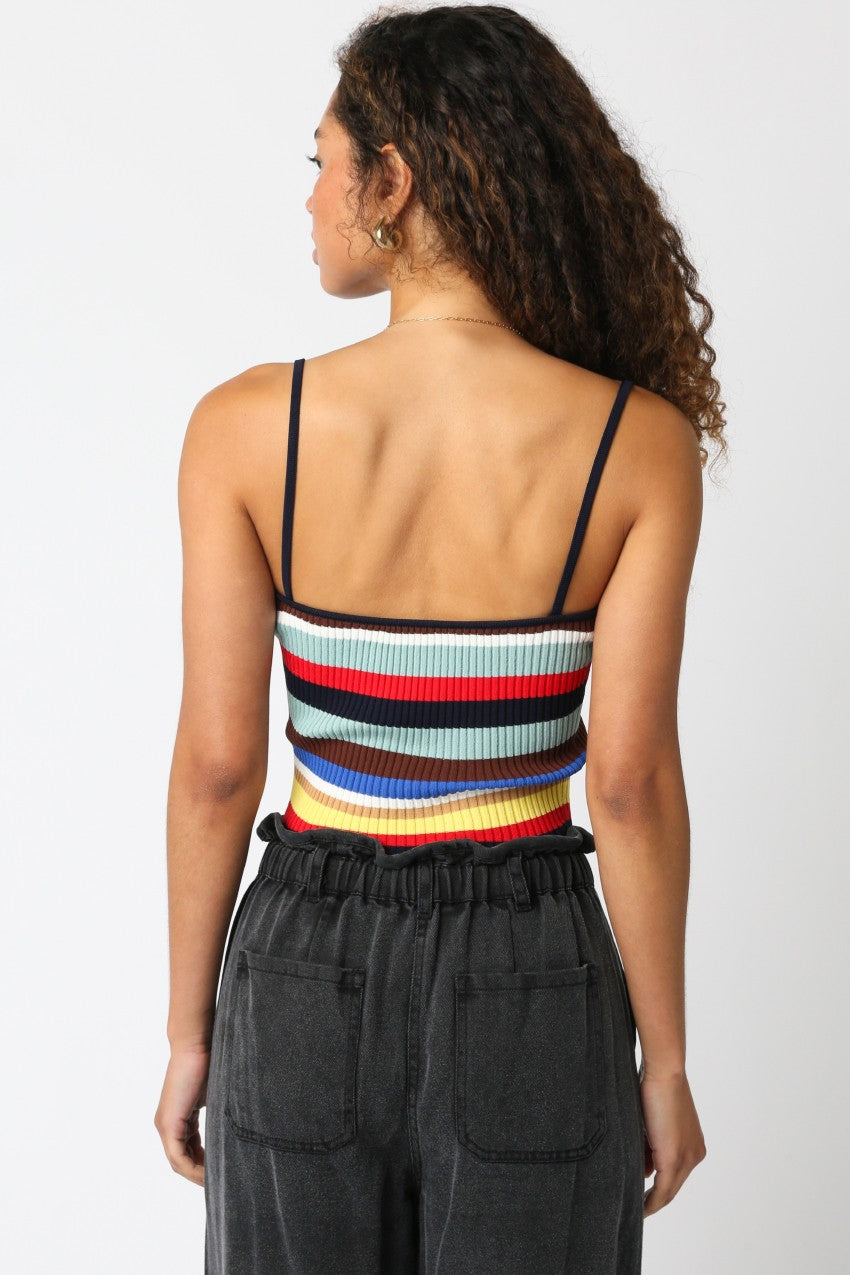 Wide Rib Rugby Stripe Tank