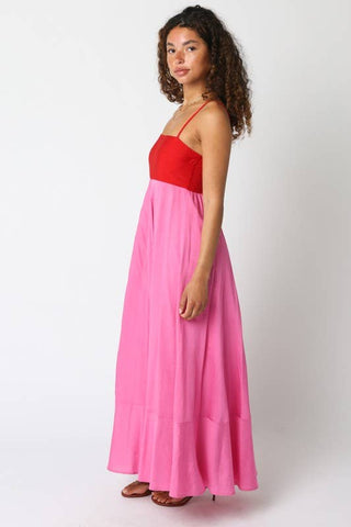 Colorblock Maxi Dress - Verte Boutique