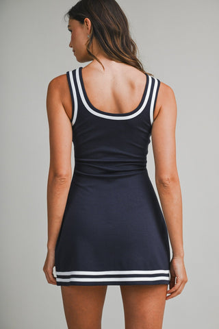 Navy Active Scuba Mini Dress - Verte Boutique