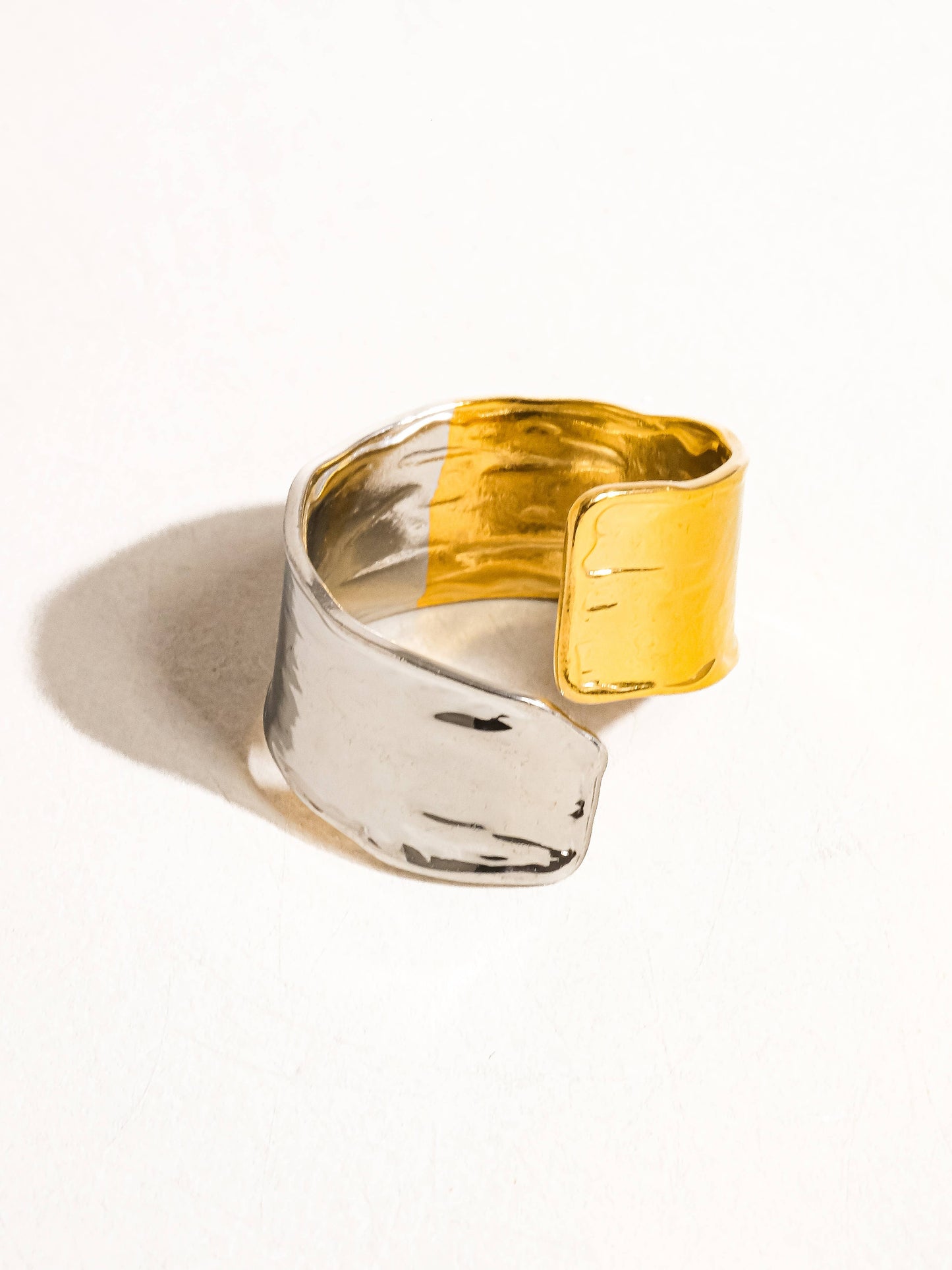 Mixed Metal Open Ring