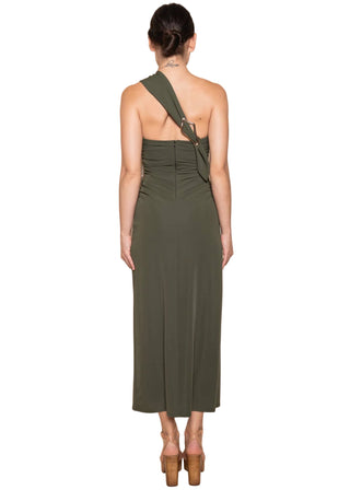 Olive One - Shoulder Open - Back Buckle Maxi Dress - Verte Boutique