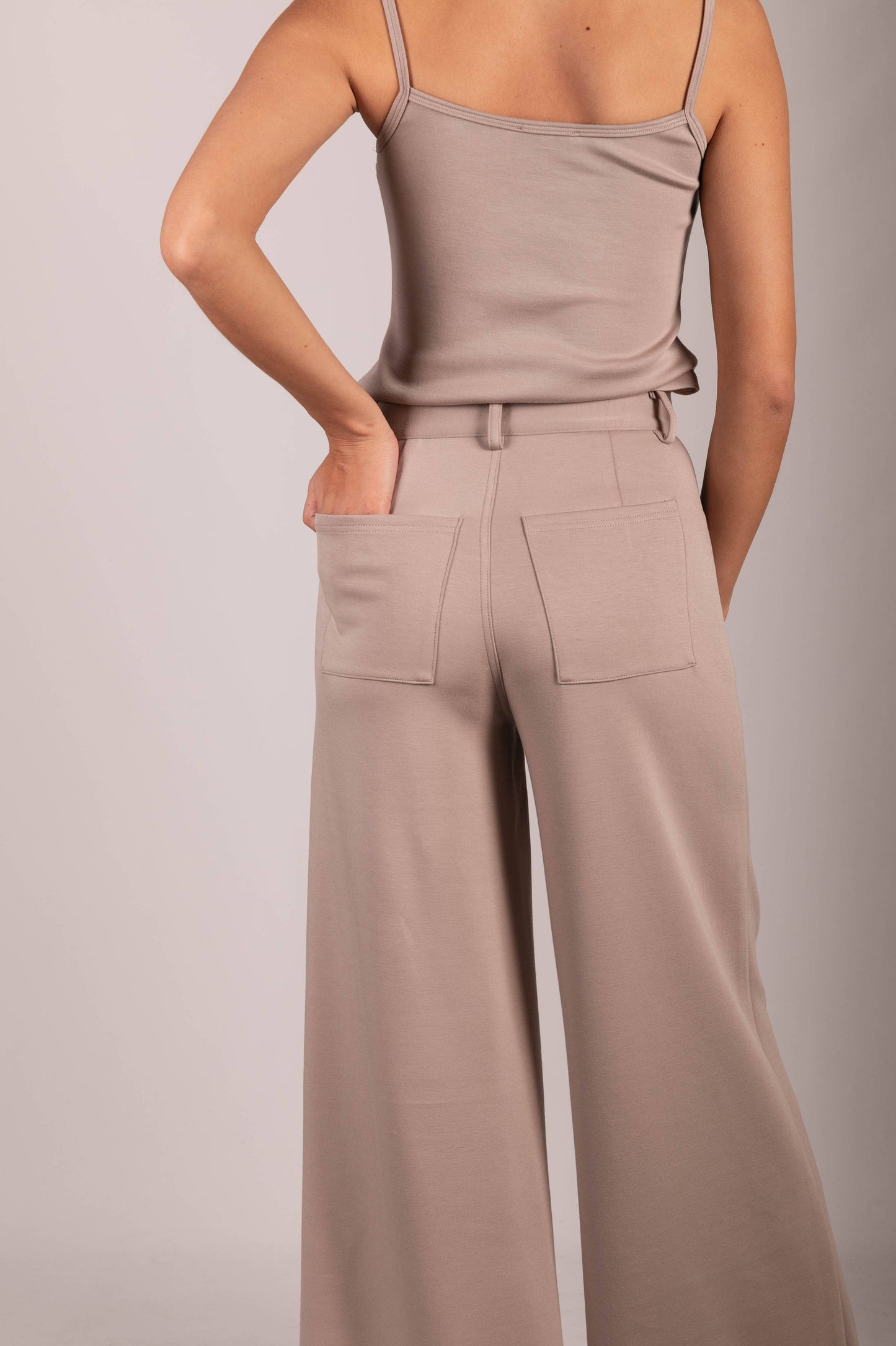Butter Modal Pleated Wide Leg Trousers